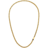 Necklaces Tommy Hilfiger Intertwined Circles Chain Necklace - Gold/Black