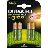 Duracell Batteries - Rechargeable Standard Batteries Batteries & Chargers Duracell Recharge Plus AAA 750mAh 4-pack