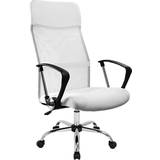 Cottons Office Chairs Casaria Ergonomic Mesh High Back Rocker Seat White Office Chair 122cm
