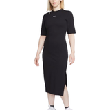 Nylon Dresses Nike Sportswear Essential Women's Tight Midi Dress - Black/White
