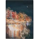 East Urban Home Boat in an Italian Port in Abstract Chopping Board 39cm