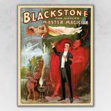 Homeroots Vintage 1934 Blackstone Magic Black Poster 27.9x35.6cm