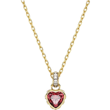 Red Jewellery Swarovski Stilla Pendant Necklace - Gold/Red/Transparent