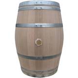 Renovated wine barrel with galvanized hoops Wine Rack