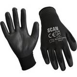 Work Clothes on sale Scan PU Coated Work Gloves Black Pack of