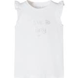 Sleeveless T-shirts Children's Clothing vidaXL Kid's Frill Sleeves T-shirt - White (8721012000674)