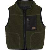Green Fleece Vests Children's Clothing Name It Magot Teddy Gilet - Thyme (13224785)