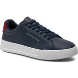 Tommy Hilfiger Men Shoes Tommy Hilfiger Leather Chunky Court Trainers DESERT SKY