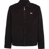 Tommy Hilfiger Men Outerwear on sale Tommy Hilfiger Zip-Thru Logo Embroidery Regular Trucker Jacket - Black