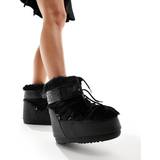 Shoes Moon Boot – Svarta, ankelhöga vinterkängor fuskpäls-Svart/a
