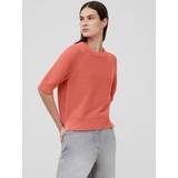 French Connection Lily Mozart Short Sleeve Jumper Coral Orange