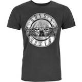 Amplified Official Mens Guns N Roses Foil Drum T-Shirt Charcoal/Silver