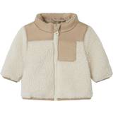 9-12M Fleece Jackets Children's Clothing Name It Mosie Teddy Jacket - Whitecap Gray (13224717)
