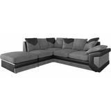 Fabric Furniture Dino Grey Sofa 235cm 3 Seater