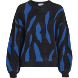 Vila Tops Vila Lajuli Jacquard Knitted Pullover - Black