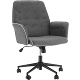 Homcom Linen Grey Office Chair 97cm