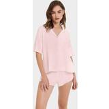 Bluebella Clothing Bluebella Womens Pearl Pink Marla Relaxed-fit Woven Pyjama set