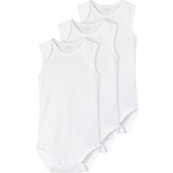 Sleeveless Bodysuits Children's Clothing Name It Baby Basic Bodysuits 3-pack - Bright White