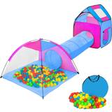 Tectake Toys tectake Play Tent with Tunnel 200 Balls