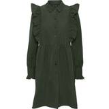 Vero Moda Mella Short Dress - Green/Duffel Bag