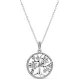 Chains Jewellery Pandora Family Tree Necklace - Silver/Transparent