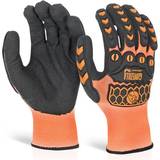 Profiled Sole Work Gloves Glovezilla GLOVEZILLA FOAM NITRILE COATED GLOVE ORANGE Orange
