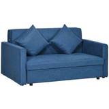 2 Seater - Blue Sofas Homcom Convertible Blue Sofa 152cm 2 Seater
