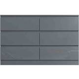 High gloss chest of drawers Fwstyle Stora Grey Chest of Drawer 120x77cm