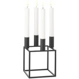Steel Candlesticks, Candles & Home Fragrances Audo Copenhagen Cube Black Candlestick 20cm