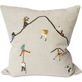 Fine Little Day Mountain climbers pillowcase Cushion Cover Natural (48x48cm)