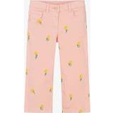 Florals - Jeans Trousers Stella McCartney Kids Sunflowers Wide Leg Jeans - Pink