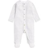 Press-Studs Night Garments Mamas & Papas Stripe Sleepsuit - Toffee (216903147)