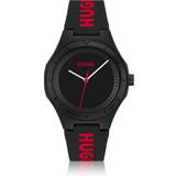 Wrist Watches Hugo Matte-black with branded silicone