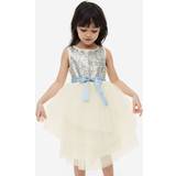 Party dresses - White H&M Girls White Sequined tulle dress