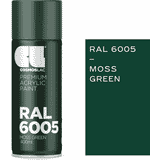Green - Lacquer Paint Cosmoslac RAL Spray RAL 6005 Lacquer Paint Green 0.4L