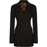 Polyamide Blazers Dolce & Gabbana Giacca Double Breasted Milano Rib Jacket - Black