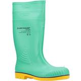 Green Work Shoes Dunlop Green/Black/Yellow Acifort HazGuard Safety Wellington