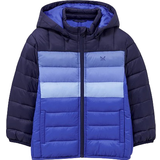 Down jackets - Nylon Crew Clothing Kids' Lightweight Colour Block Quilted Jacket - Dark Blue