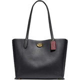 Laptop/Tablet Compartment Handbags Coach Willow Tote - Brass/Black