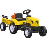 Sound Pedal Cars Homcom Pedal Go Kart Ride on Tractor with Shovel & Rake Four Wheels Child Toy