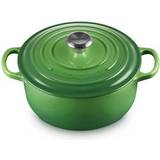 Le Creuset Cookware Le Creuset Bamboo Green Signature Cast Iron Round with lid 2.4 L 20 cm