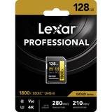 128 GB Memory Cards LEXAR Professional SDXC 280/210 MB/s Class 10 UHS-II U3 V60 1800x 128GB