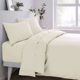 Linen Bed Sheets Sleepdown Fitted Polycotton Linen Deep Bed Sheet White