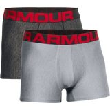 Breathable Underwear Under Armour Men's Tech 3" Boxerjock 2-pack - Mod Grey Light Heather/Jet Grey Light Heather