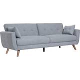 Polyester Furniture Dunelm Bobby Grey Sofa 218cm 3 Seater