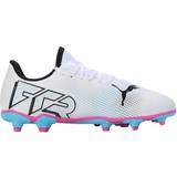 12 Football Shoes Puma Junior Future Play FG/AG - Puma White/Puma Black/Poison Pink
