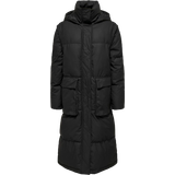 Only Hooded Quilted Jacket - Black