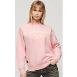 Superdry Women Clothing Superdry Applique Athletic Loose Sweatshirt, Romance Rose Pink