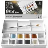 Water Colours on sale Winsor & Newton Cotman Watercolors Metallic Pocket Set Half Pans 9pcs