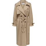 Only Short Dresses - Women Clothing Only Chloe Double Breasted Trenchcoat - Brown/Tannin